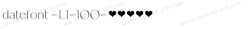 datefont -L1-100字体转换
